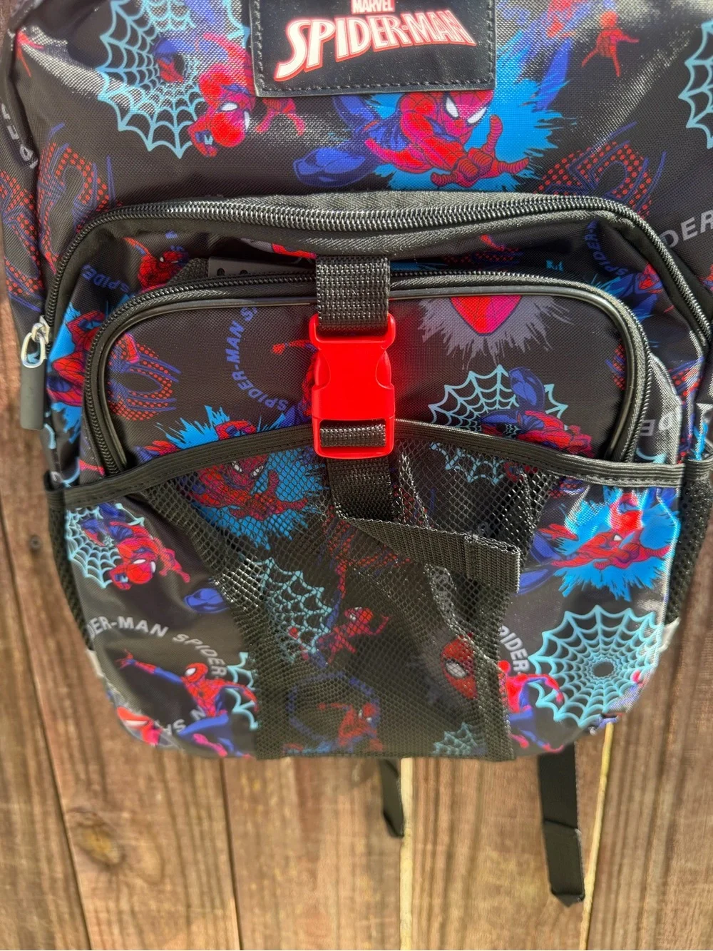 Kids Spiderman Backpack with lunch bag attachment